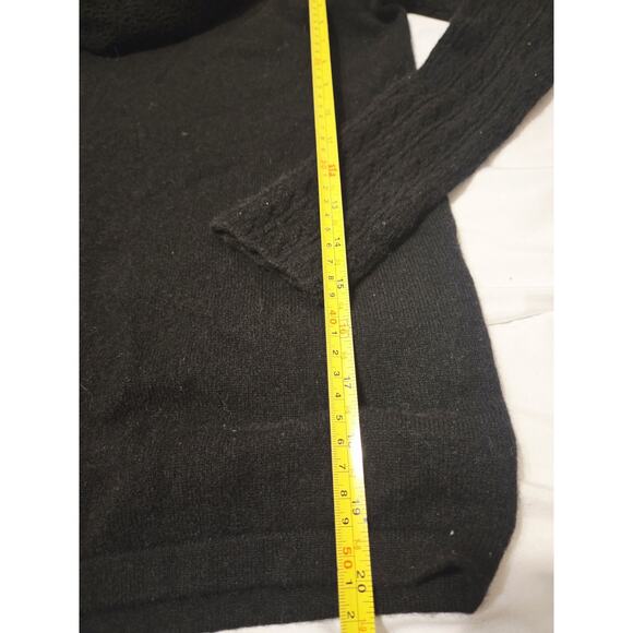 Garnet Hill Cashmere Sweater Black Cowl Neck Sz xS - Picture 9 of 9